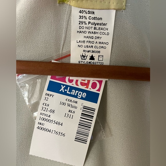 Wild Cat VTG Y2K Silk Blend White Sequin Tank Top XL NWT - Picture 9 of 11